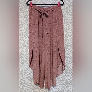 SHEIN VCAY Front Tie Wide Leg Pants